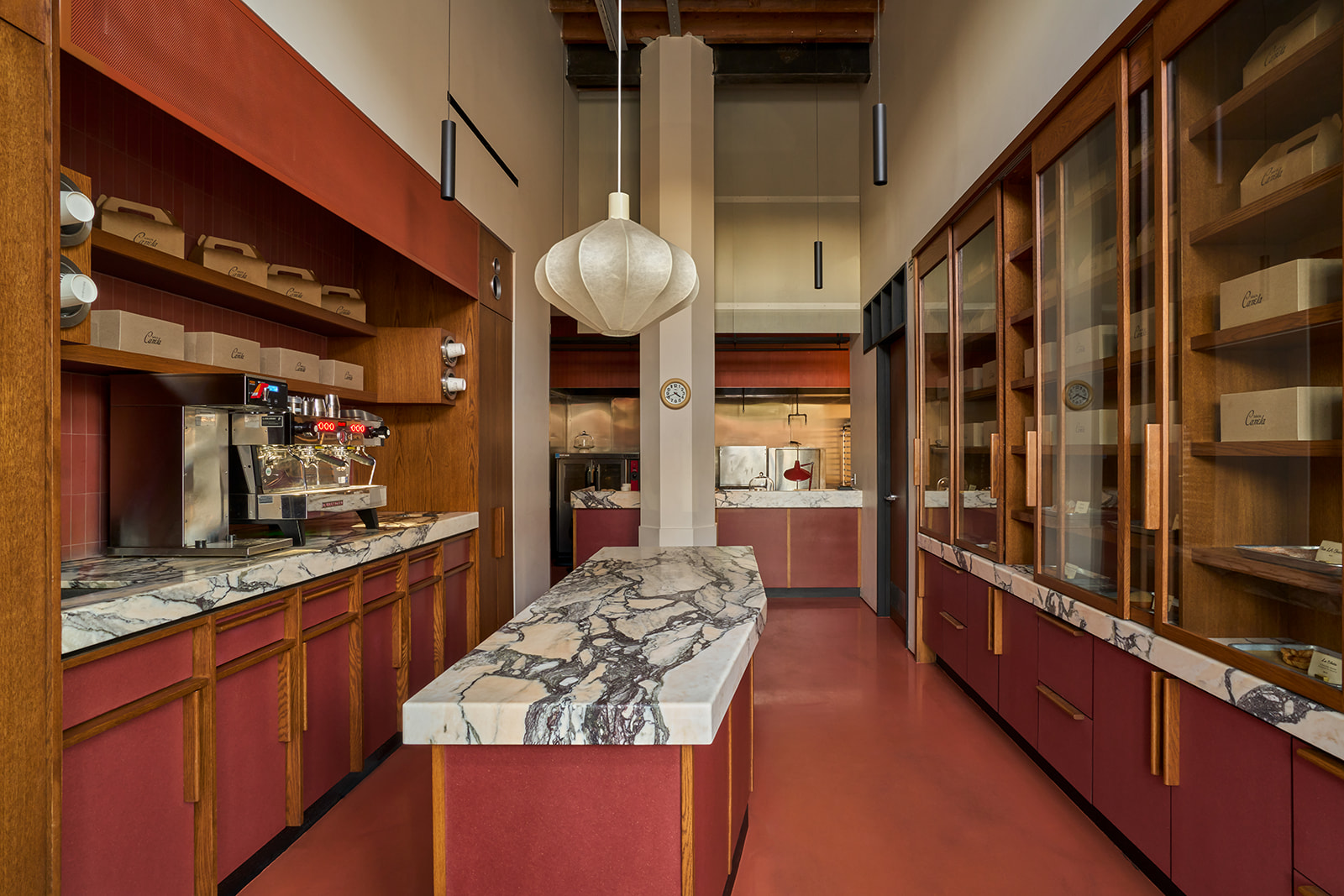 Santa Canela bakery interior in Highland Park