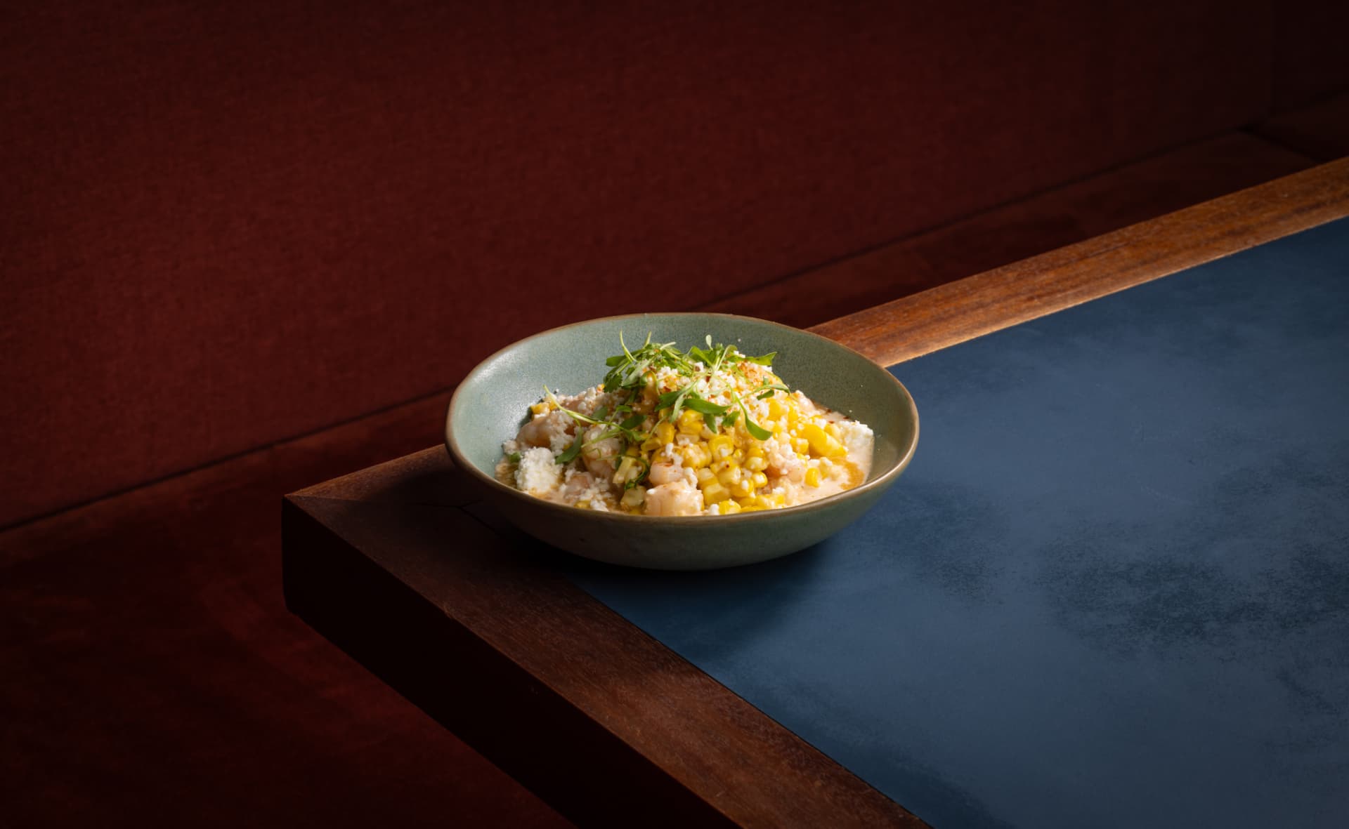 Esquites with shrimp